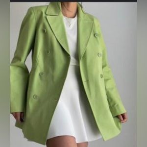 Womens Mossimo double breasted green blazer, Size M
